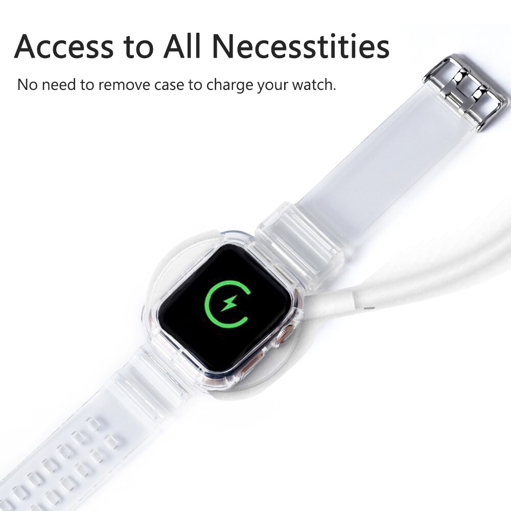 Clear Apple Watch Band Plastic Strap