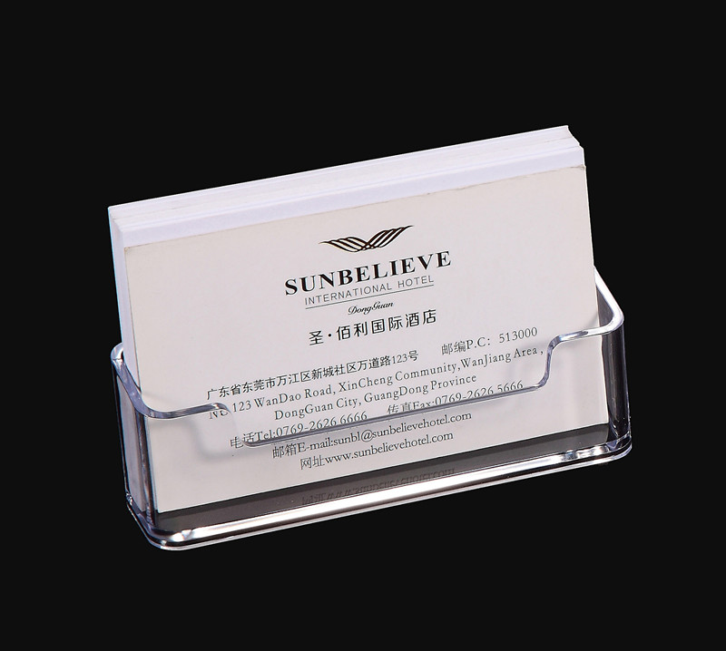 Clear Business Card Holder for Desk