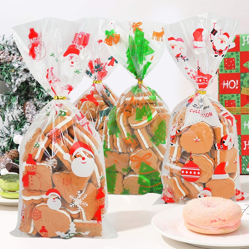 Clear Christmas Lolly Bags (50pcs)