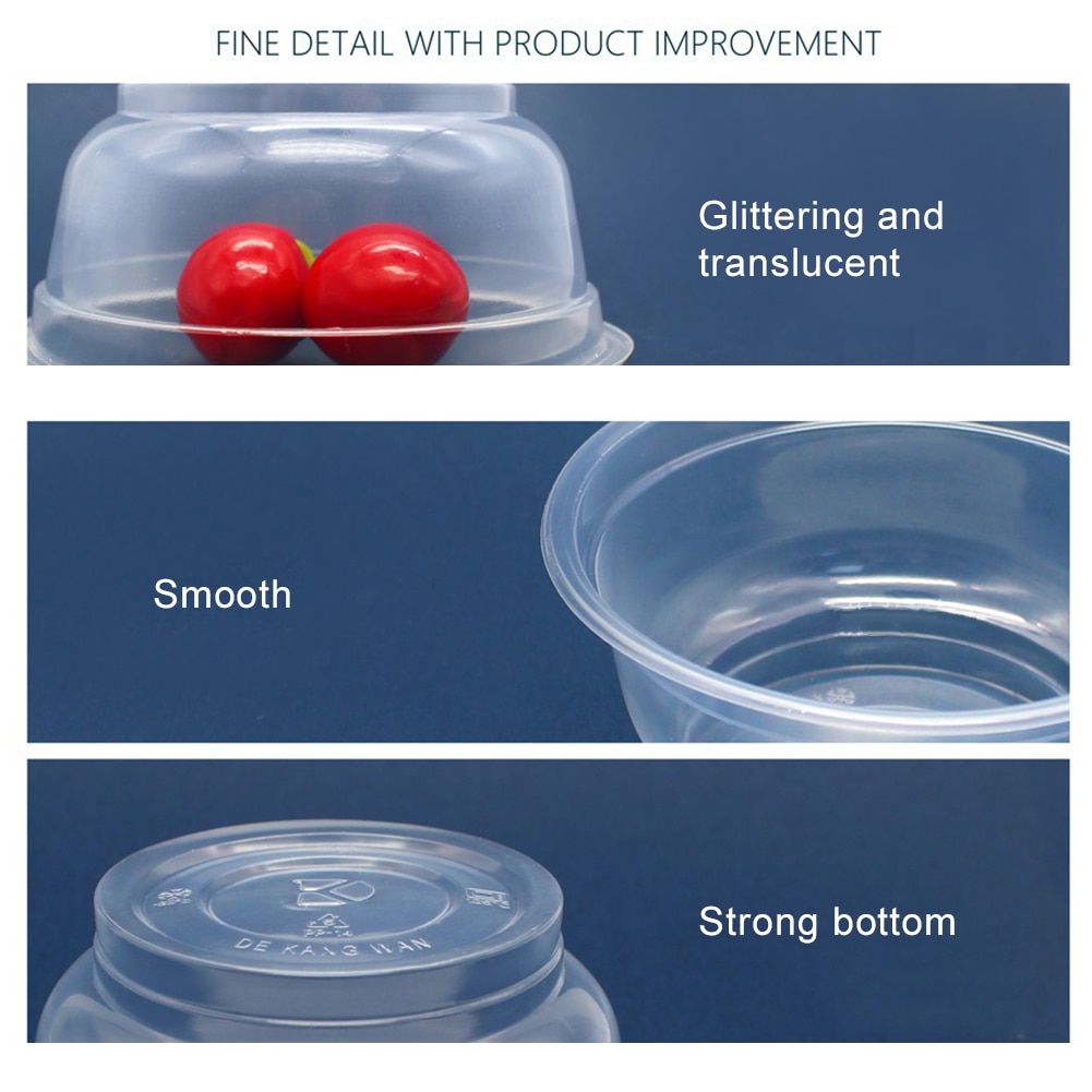 Clear Disposable Plastic Bowls (20 Pcs)