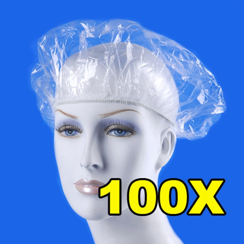 Clear Disposable Shower Caps (100 pcs)