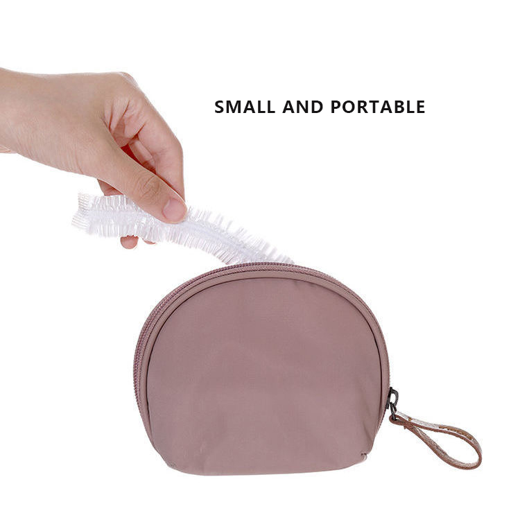 Clear Elastic Disposable Plastic Shower Caps (100 pcs)