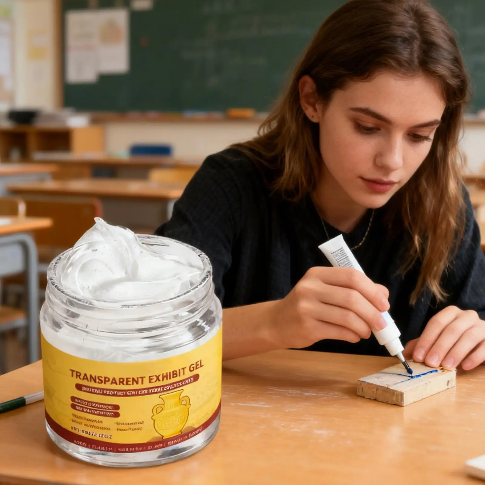 Clear Exhibit Gel 60g Clear Removable Adhesive Glue Museum Wax for Antiques Glass Ceramics Figures Decorations