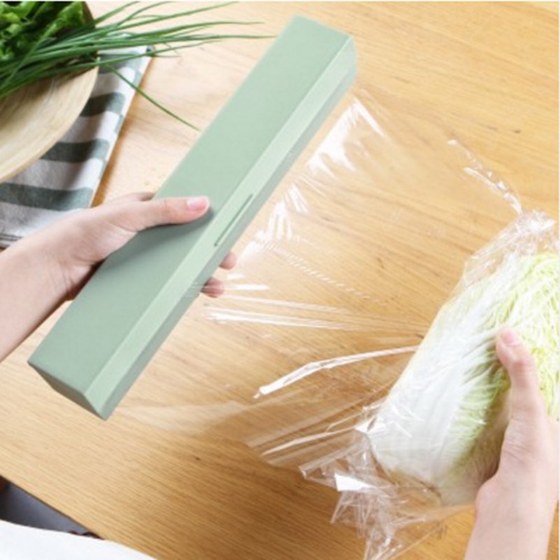 Clear Food Wrap Dispenser and Cutter