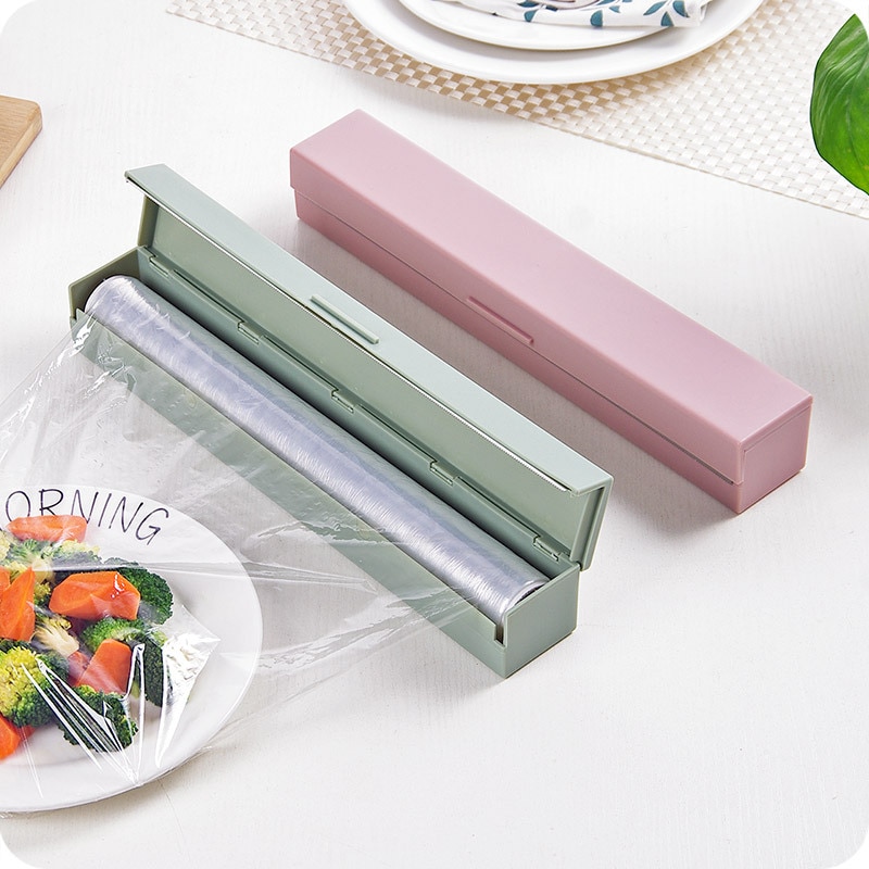 Clear Food Wrap Dispenser and Cutter