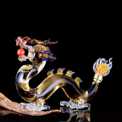 Clear Glass Dragon Decanter Clear Glass Dragon Decanter