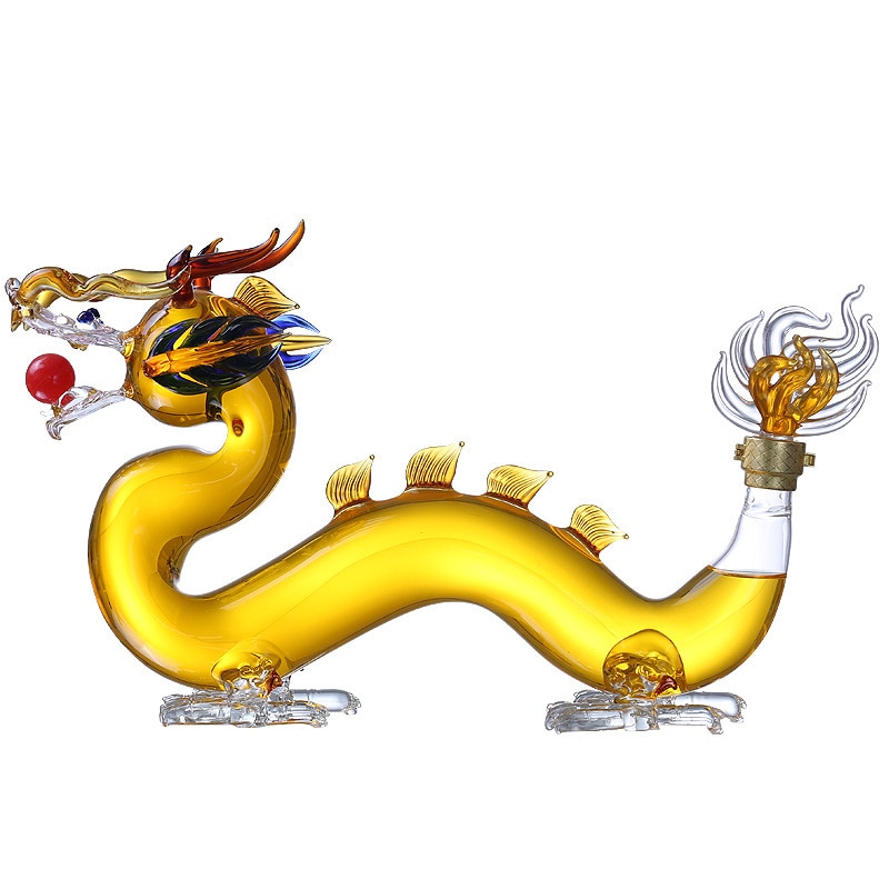 Clear Glass Dragon Decanter Clear Glass Dragon Decanter