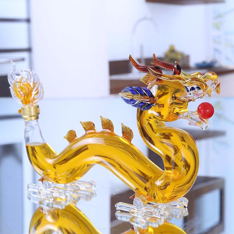 Clear Glass Dragon Decanter Clear Glass Dragon Decanter