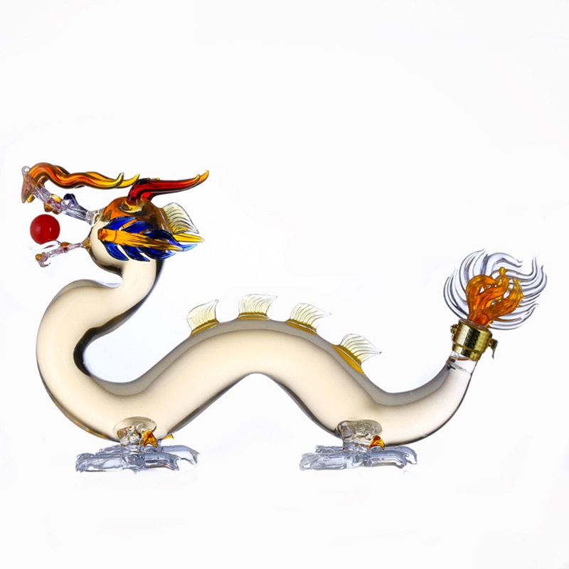 Clear Glass Dragon Decanter Clear Glass Dragon Decanter