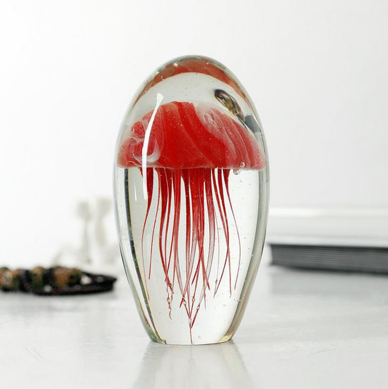 Clear Glass Jellyfish Paperweight Clear Glass Jellyfish Paperweight