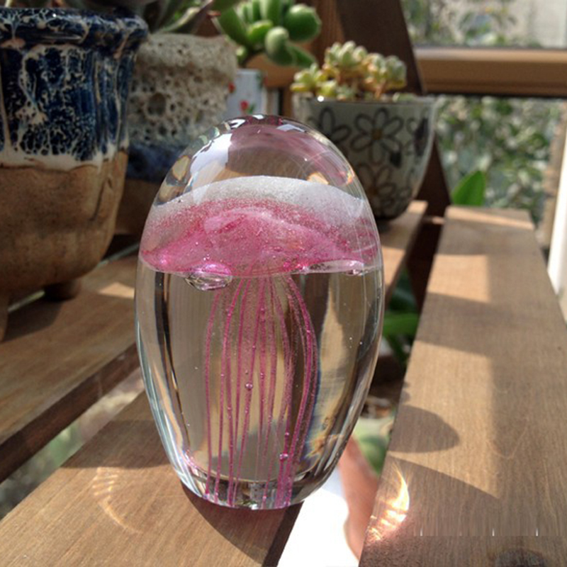 Clear Glass Jellyfish Paperweight Clear Glass Jellyfish Paperweight