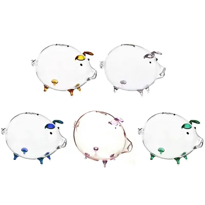 Clear Glass Piggy Bank