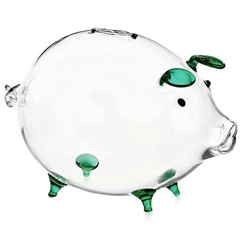Clear Glass Piggy Bank