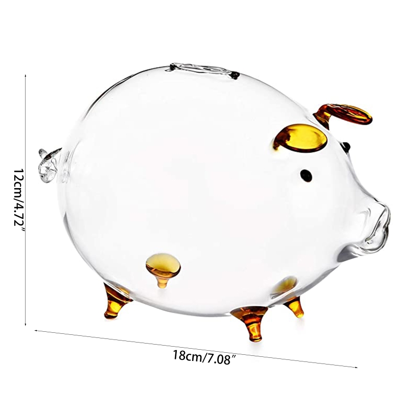 Clear Glass Piggy Bank