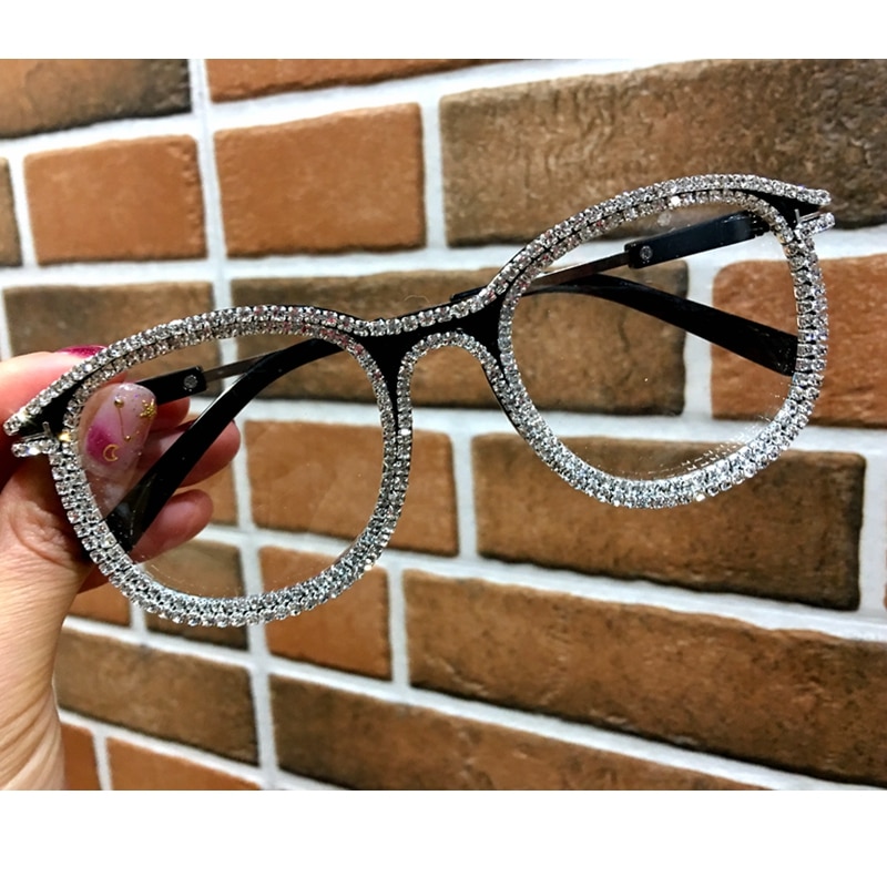 Clear Glasses Gold Rhinestone Eyewear Clear Glasses Gold Rhinestone Eyewear