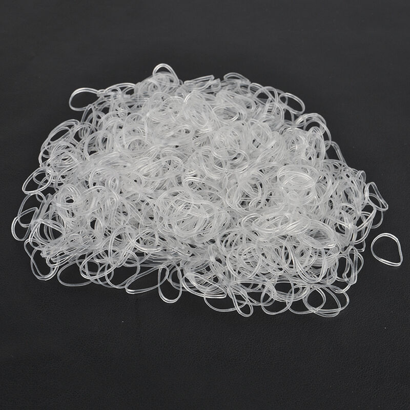 Clear Hair Bands Elastic Ties (1000 pcs) Clear Hair Bands Elastic Ties (1000 pcs)
