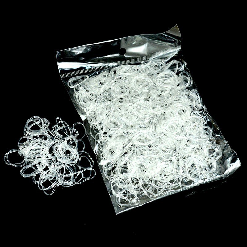 Clear Hair Elastics Hair Ties (1000pcs) Clear Hair Elastics Hair Ties (1000pcs)