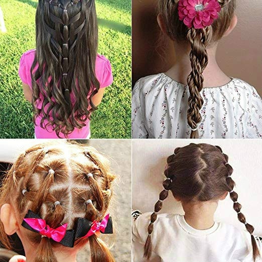 Clear Hair Ties Elastic Rubbers (1000 pcs)