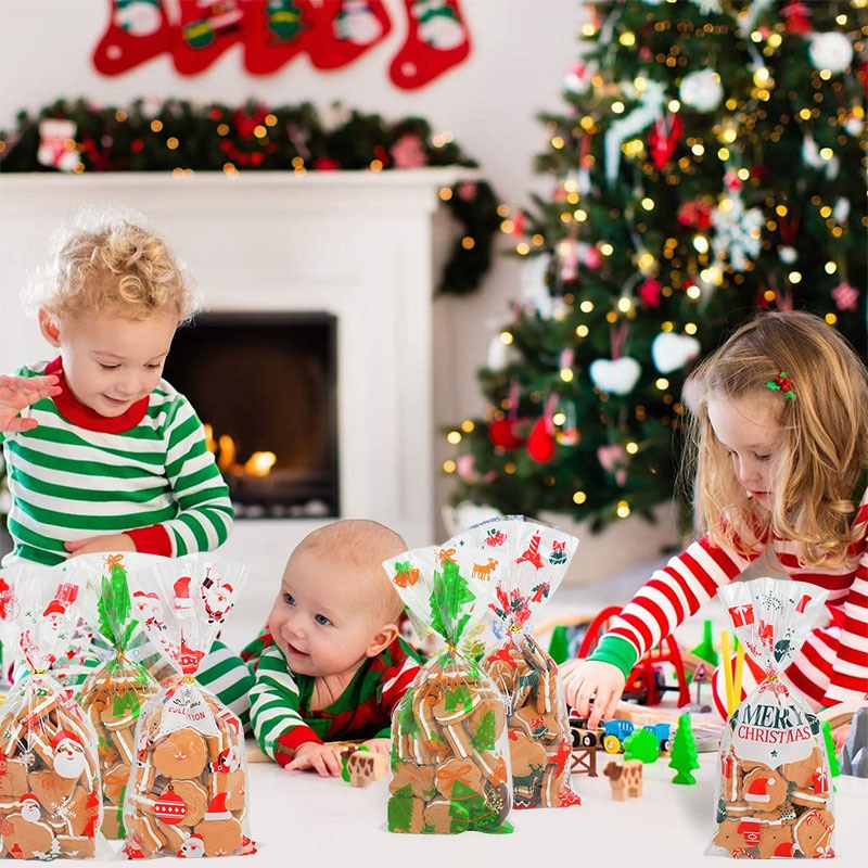 Clear Holiday Treat Bags (50pcs)