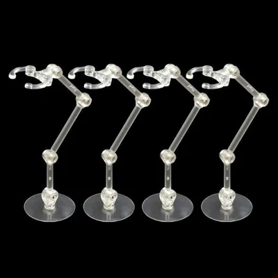 Clear Plastic Action Figure Display Stand (4 pcs) Clear Plastic Action Figure Display Stand (4 pcs)