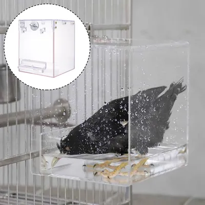 Clear Plastic Bird Bath Cage