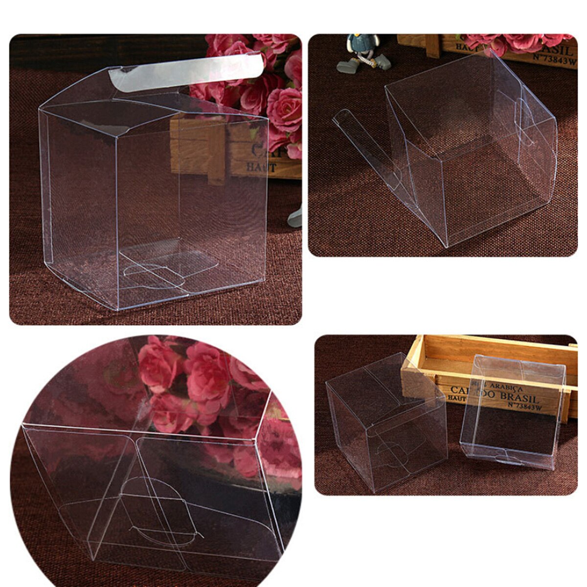Clear Plastic Boxes Gift Packaging (50 Pcs)
