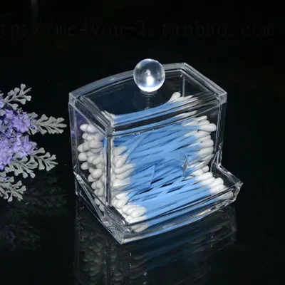 Clear Plastic Cotton Bud Dispenser Clear Plastic Cotton Bud Dispenser