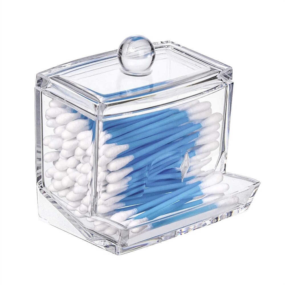 Clear Plastic Cotton Bud Dispenser Clear Plastic Cotton Bud Dispenser