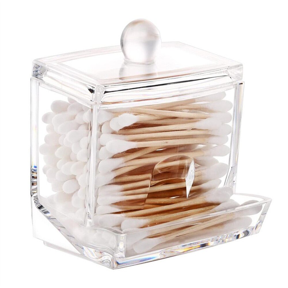 Clear Plastic Cotton Bud Dispenser Clear Plastic Cotton Bud Dispenser