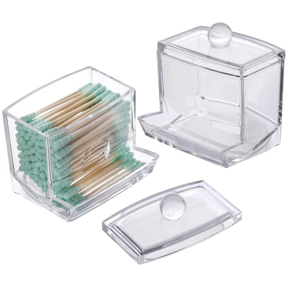 Clear Plastic Cotton Bud Dispenser Clear Plastic Cotton Bud Dispenser