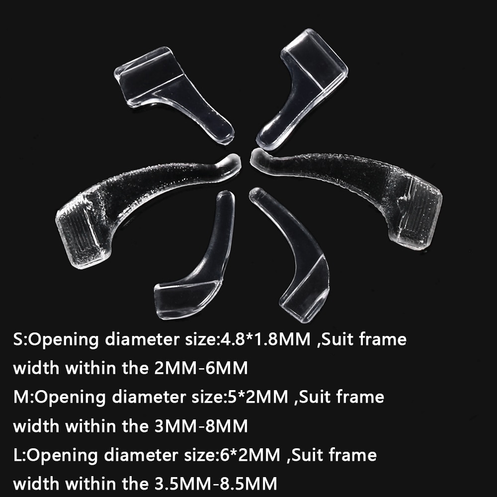 Clear Plastic Eyeglass Grips (10 pairs)