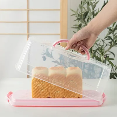 Clear Plastic Rectangular Cake Carrier