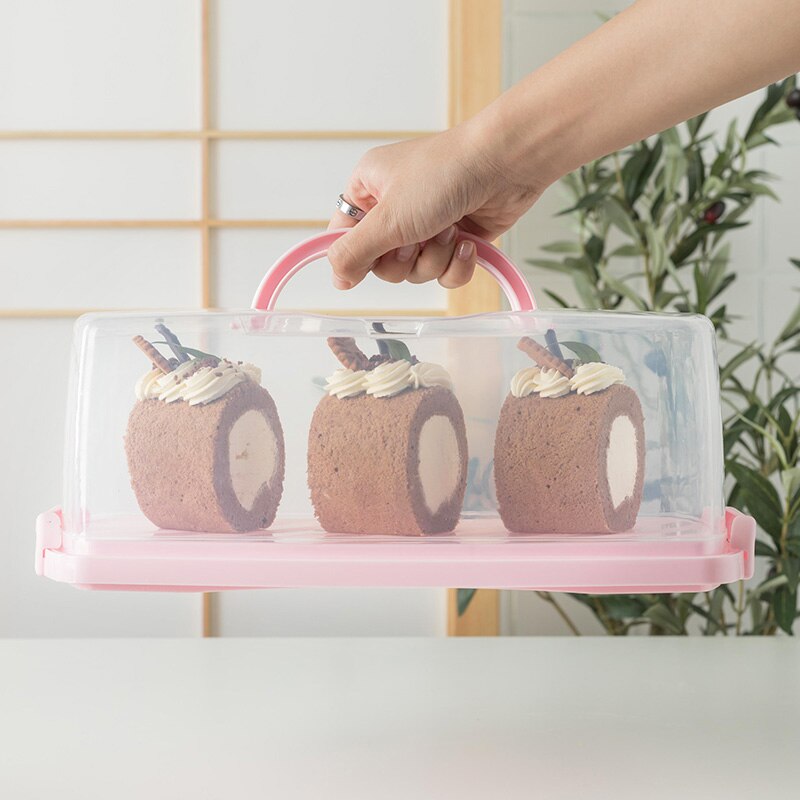 Clear Plastic Rectangular Cake Carrier