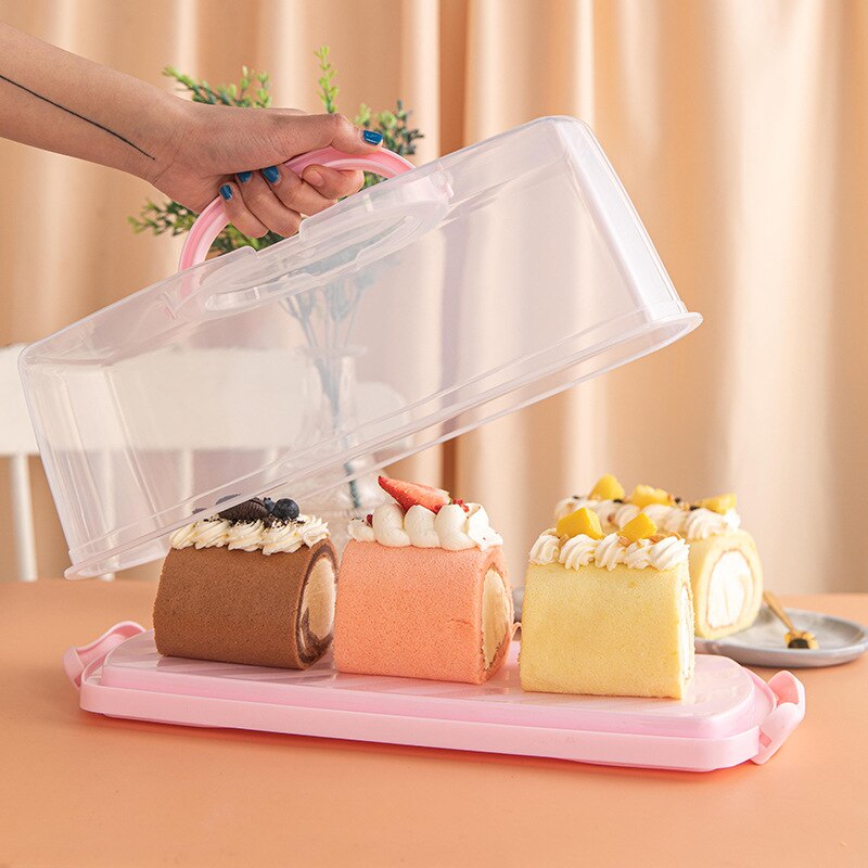 Clear Plastic Rectangular Cake Carrier