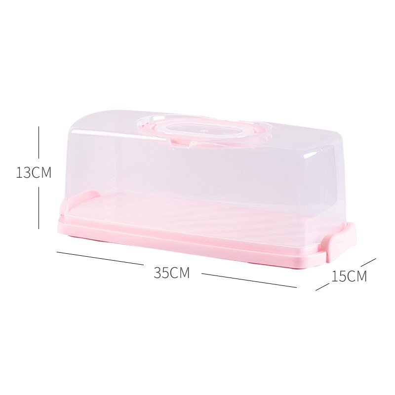 Clear Plastic Rectangular Cake Carrier