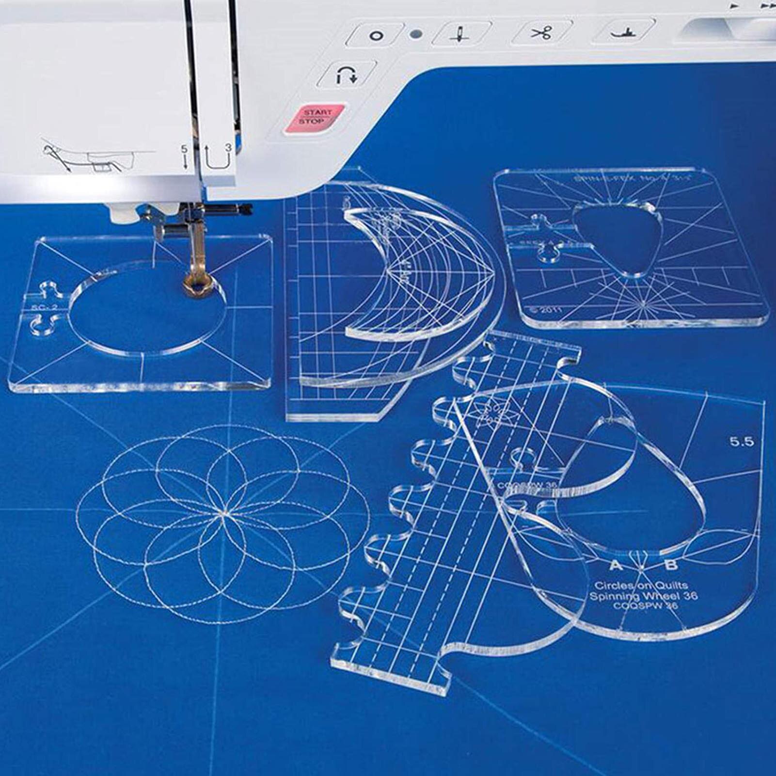 Clear Quilting Acrylic Templates (6pcs)