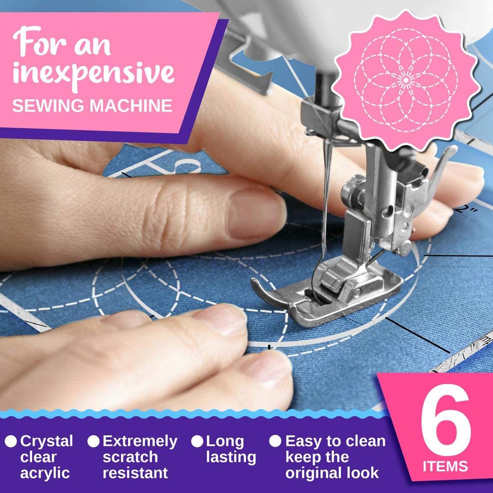 Clear Quilting Acrylic Templates (6pcs) Clear Quilting Acrylic Templates (6pcs)