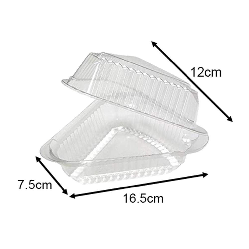 Clear Single Slice Cake Containers (100pcs)