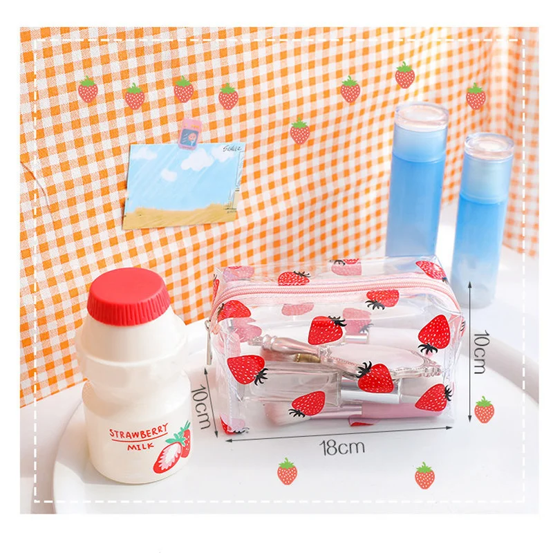Clear Toiletry Bag Waterproof Pencil Case Transparent PVC Stationery Gift Girls Students Pencil Bag Kawaii Makeup Clear Toiletry Bag Waterproof Pencil Case Transparent PVC Stationery Gift Girls Students Pencil Bag Kawaii Makeup