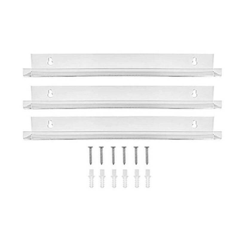 Clear Wall Shelves Acrylic Racks (3pcs)