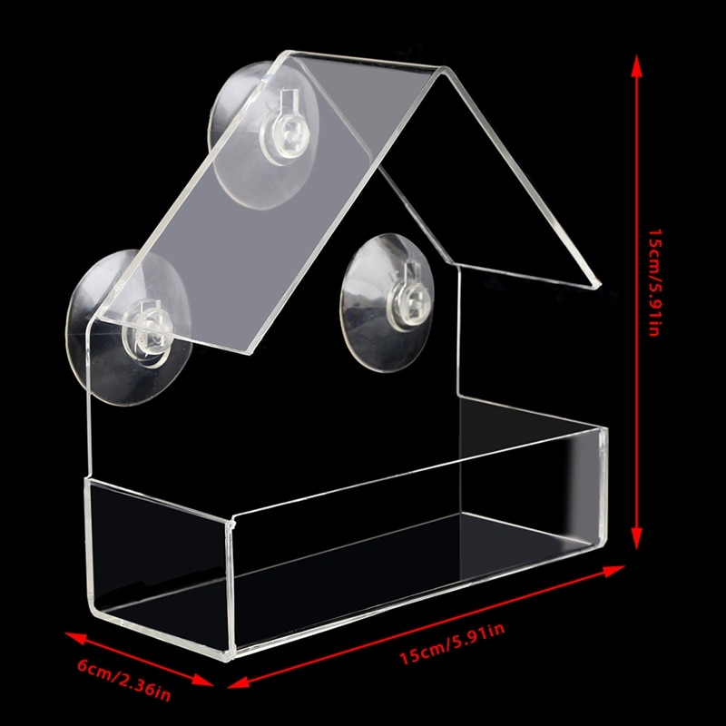 Clear Window Mounted Bird Feeder