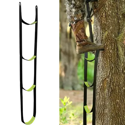 Climbing Aider with Anti-Skidding Steps Reflective Strip Design 4 Step Foldable Portable Rope Ladder Camping Supplies
