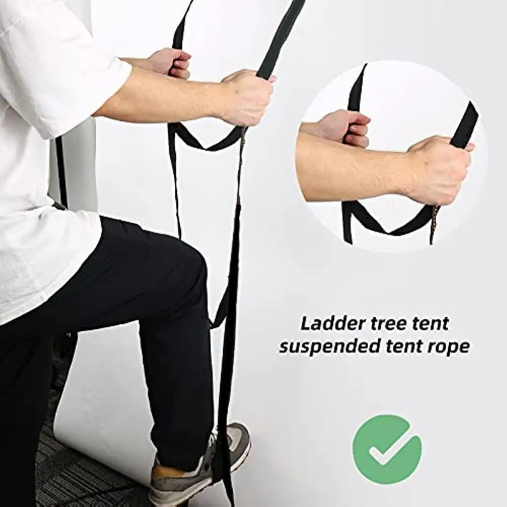 Climbing Aider with Anti-Skidding Steps Reflective Strip Design 4 Step Foldable Portable Rope Ladder Camping Supplies