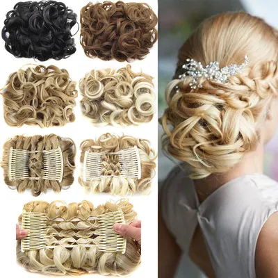 Clip In Hair Extensions Comb Hair Bun Clip In Hair Extensions Comb Hair Bun