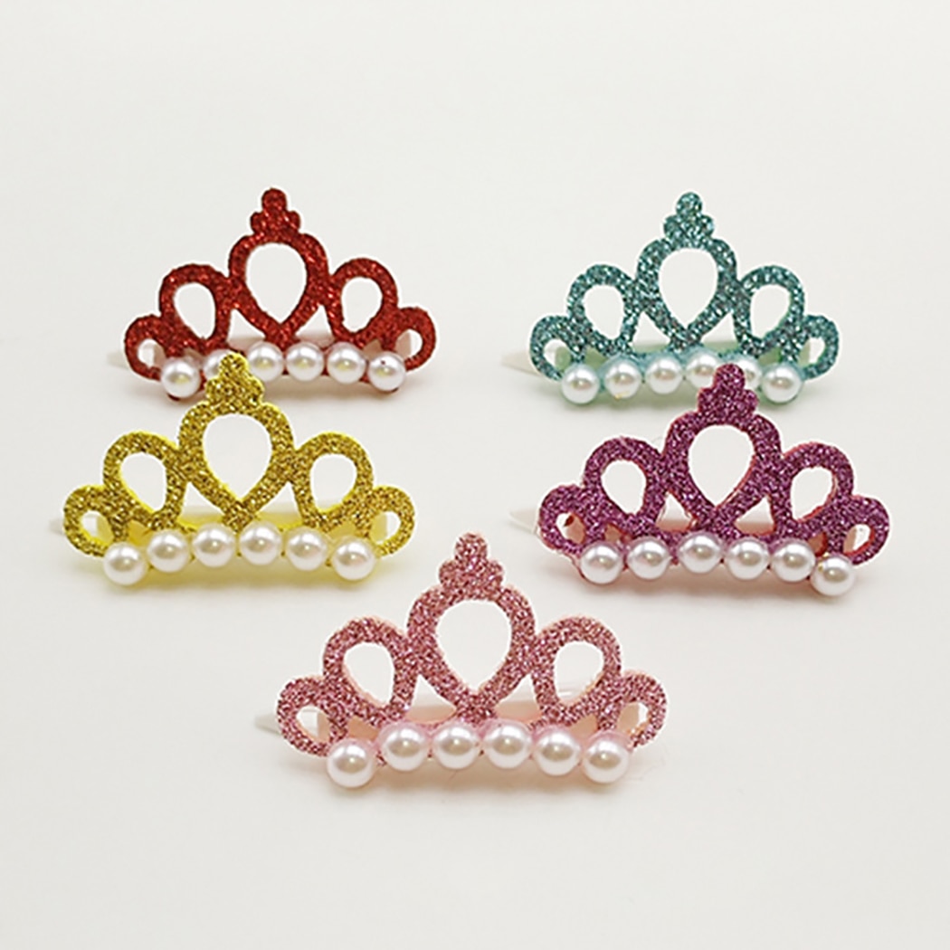 Clip-On Faux Pearl Dog Tiaras (5pcs) Clip-On Faux Pearl Dog Tiaras (5pcs)