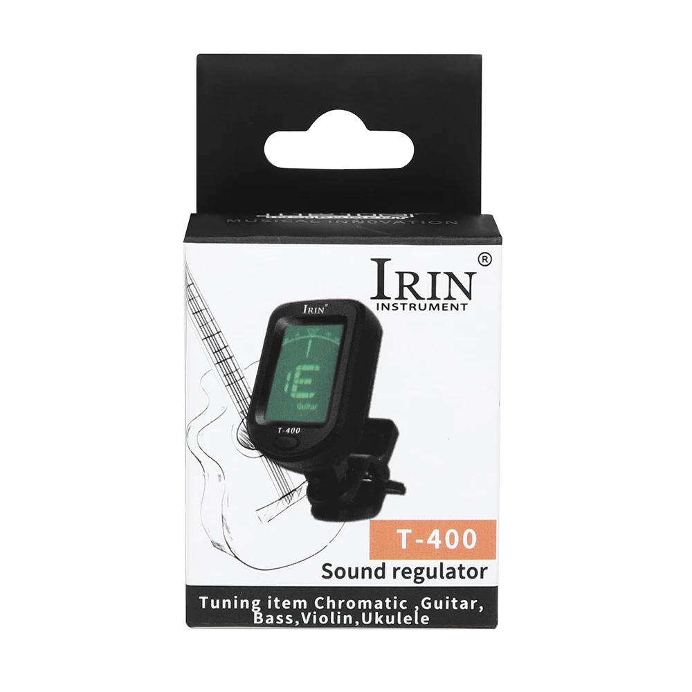 Clip On Guitar Tuner Digital Clip-On Tone Tuner for Electric Ukulele Bass Violin Universal 360 Degree Rotatable