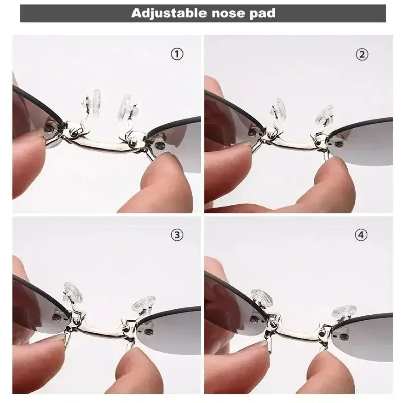 Clip On Nose Glasses Round Rimless Matrix Morpheus Sunglasses Mini Frameless Vintage Men Eyeglasses UV400