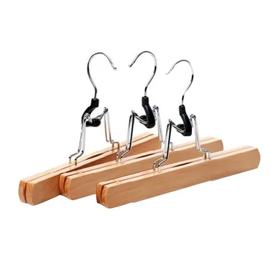Clip Type Wooden Skirt Hangers (3pcs) Clip Type Wooden Skirt Hangers (3pcs)