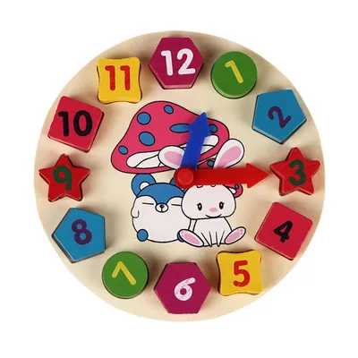 Clock Toy Wooden Puzzle Clock Toy Wooden Puzzle