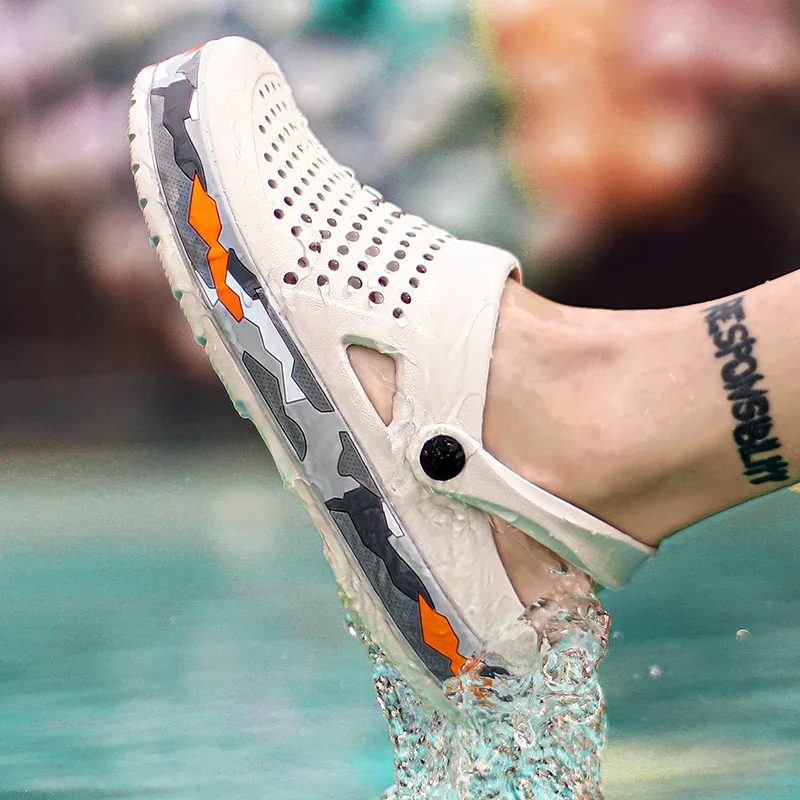 Clogs Men Sandals Casual Shoes EVA Lightweight Sandles Unisex Colorful Shoes for Summer Beach